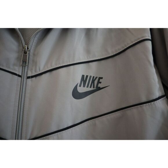 Nike 274009-082 Men's Sz XL Gray Sportswear Full Zip Windbreaker Track Jacket - Picture 5 of 10